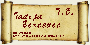 Tadija Birčević vizit kartica